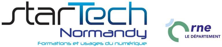 Logo starTech Normandy avec logo du Conseil dÃ©partemental de l'Orne