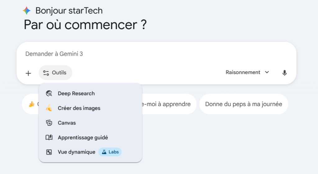 Capture d'écran de Gemini - Vues Dynamiques