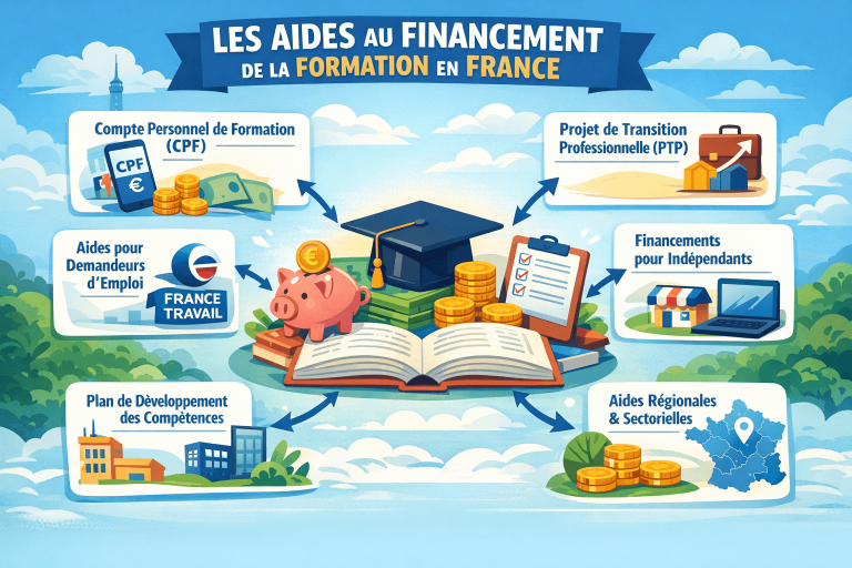 Image d'illustration via ChatGPT - Les dispositifs d'aides au financement de formation en France