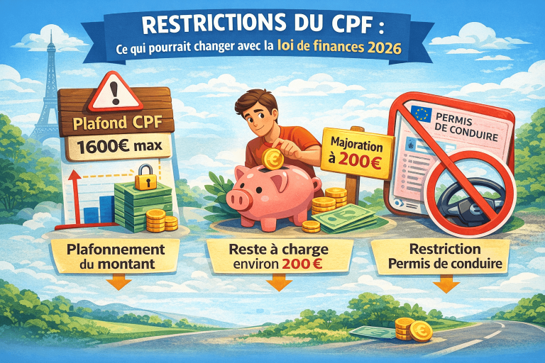 Les restrictions d'usage du CPF - Illustration générée par ChatGPT