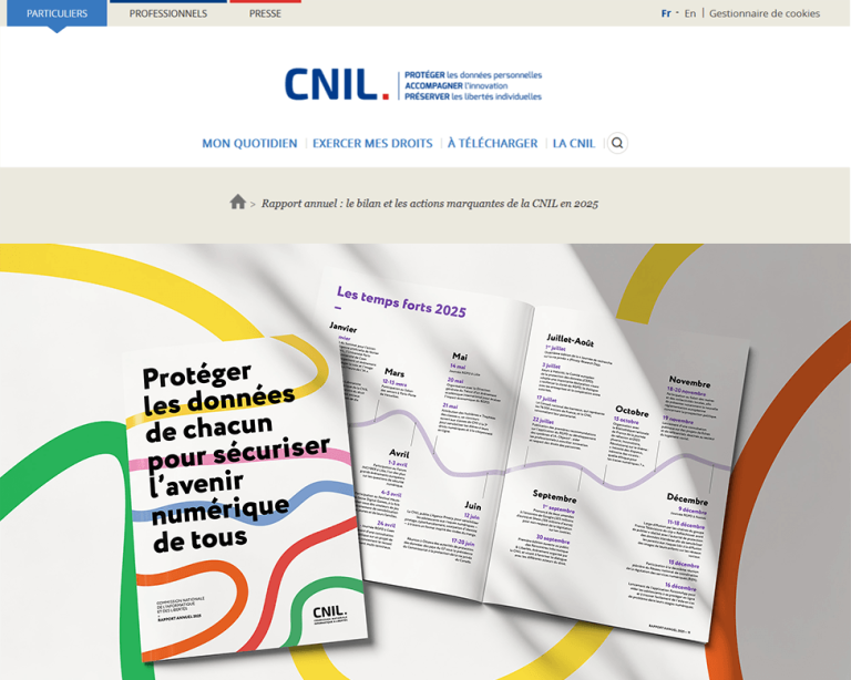 Site de la CNIL - Capture d'Ecran