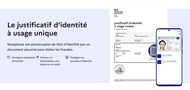 Justificatif unique d'identité - France Identité